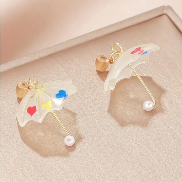 Umbrella Dangle Earrings - Picture 2 of 4